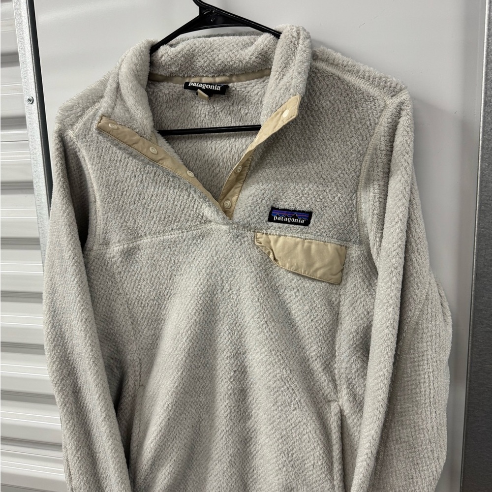 Patagonia Polartec Re-Tool Snap-T Pullover Jacket Gray Womens Small‎ Utility